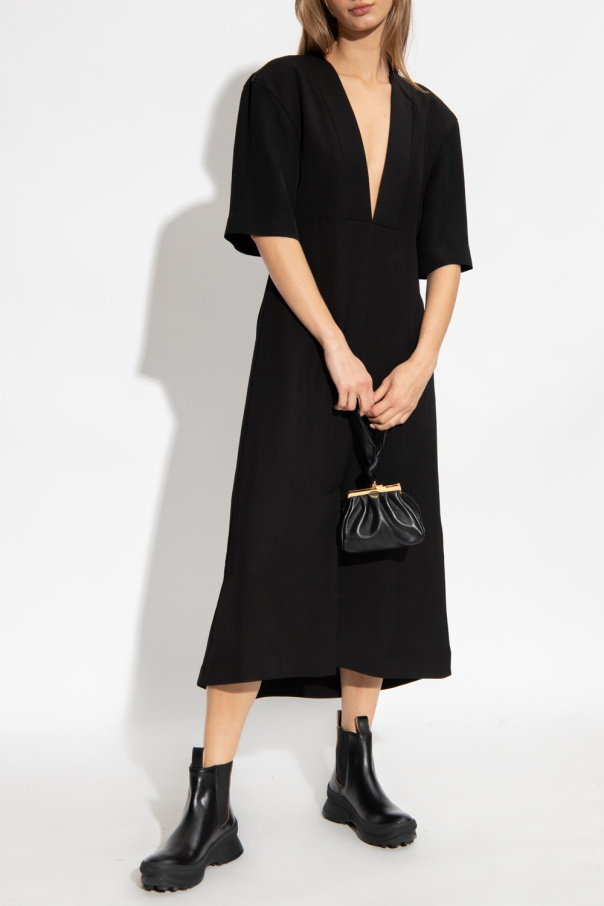 【関税&送料込】Jil Sander Polyester Mini Dress Jil Sander Plissé Belted Minidress | Blue | FARFETCH